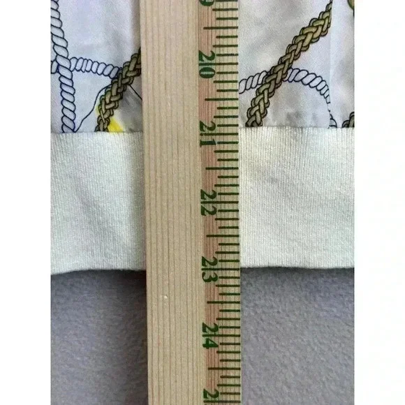 Tommy Hilfiger Women's Sz Large White Long Sleeve Reagan Woven Print‎ Sweatshirt - Picture 4 of 7